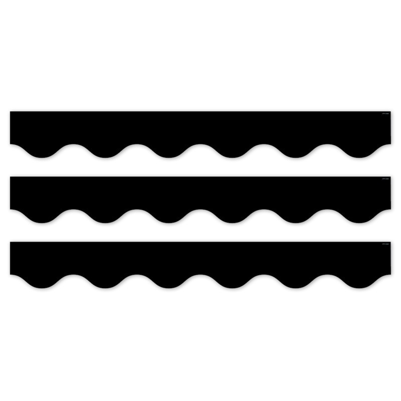 Creative Teaching Press® Core Decor Black Wavy EZ Border, Bulletin Board Border, 48 Feet Per Pack, 3 Packs