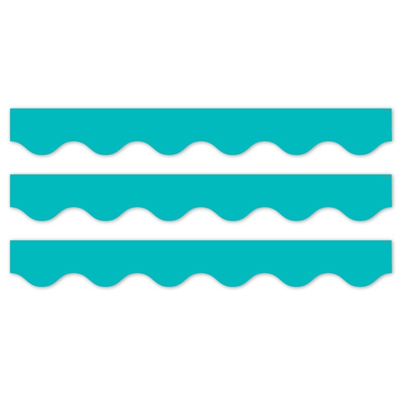 Creative Teaching Press® Core Decor Turquoise Wavy EZ Border, Bulletin Board Border, 48 Feet Per Pack, 3 Packs