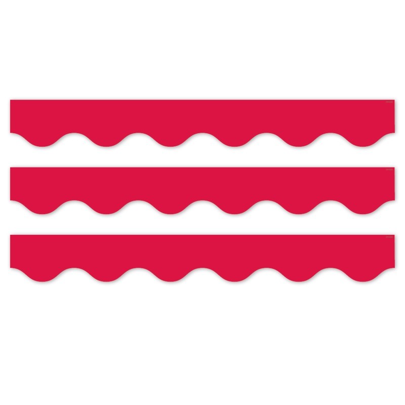 Creative Teaching Press® Core Decor Red Wavy EZ Border, Bulletin Board Border, 48 Feet Per Pack, 3 Packs