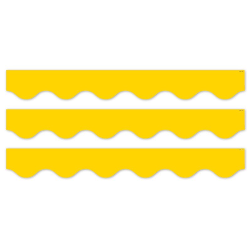 Creative Teaching Press® Core Decor Yellow Wavy EZ Border, Bulletin Board Border, 48 Feet Per Pack, 3 Packs