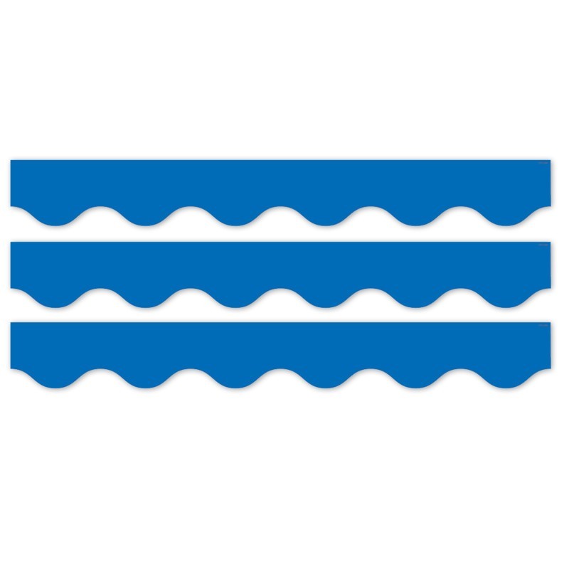 Creative Teaching Press® Core Decor Blue Wavy EZ Border, Bulletin Board Border, 48 Feet Per Pack, 3 Packs