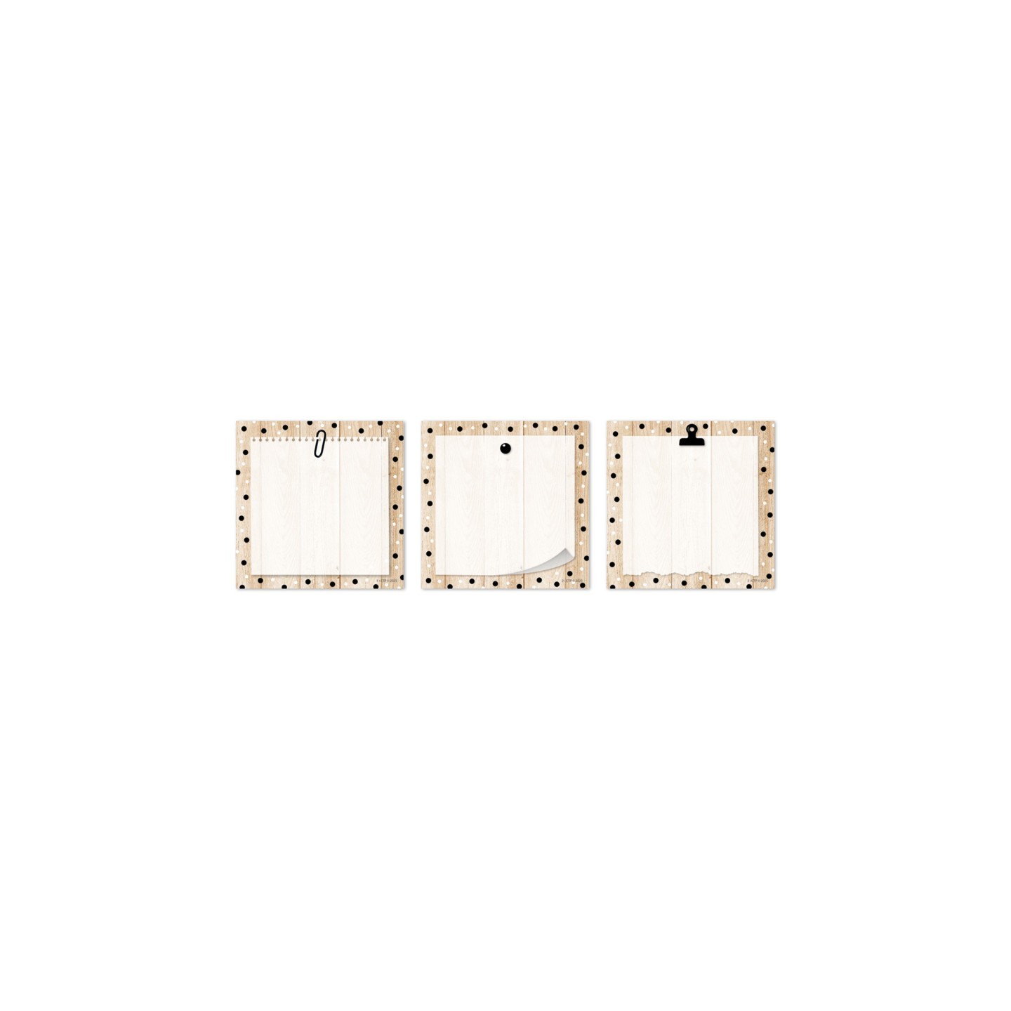 Creative Teaching Press® Core Decor Polka Dots on Wood 3" Designer Cut-Outs, Pack of 36