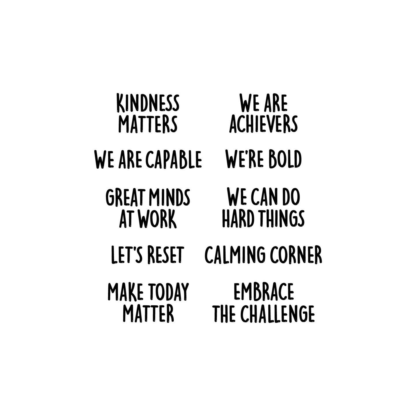 Creative Teaching Press® Core Decor Mindset Motivation Punch-Out Phrases, 15 Phrases