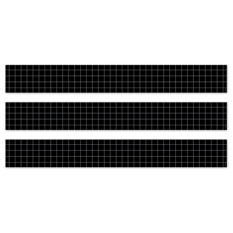 Creative Teaching Press® Core Decor Window Pane on Black EZ Border, Bulletin Board Border, 48 Feet Per Pack, 3 Packs