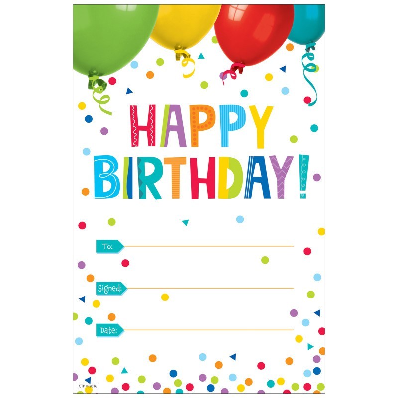 Creative Teaching Press® Happy Birthday! Award (Painted Palette)