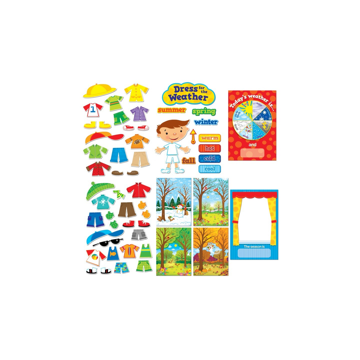 Creative Teaching Press® Dress for the Weather Bulletin Board Set