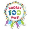 Creative Teaching Press® Hooray 100 Days! Ribbon Reward Self-Adhesive Badges, Pack of 36