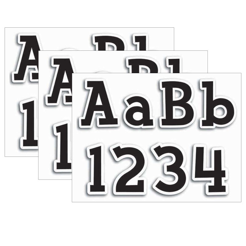Creative Teaching Press® Fancy Black 4" Designer Letters, 210 Per Pack, 3 Packs