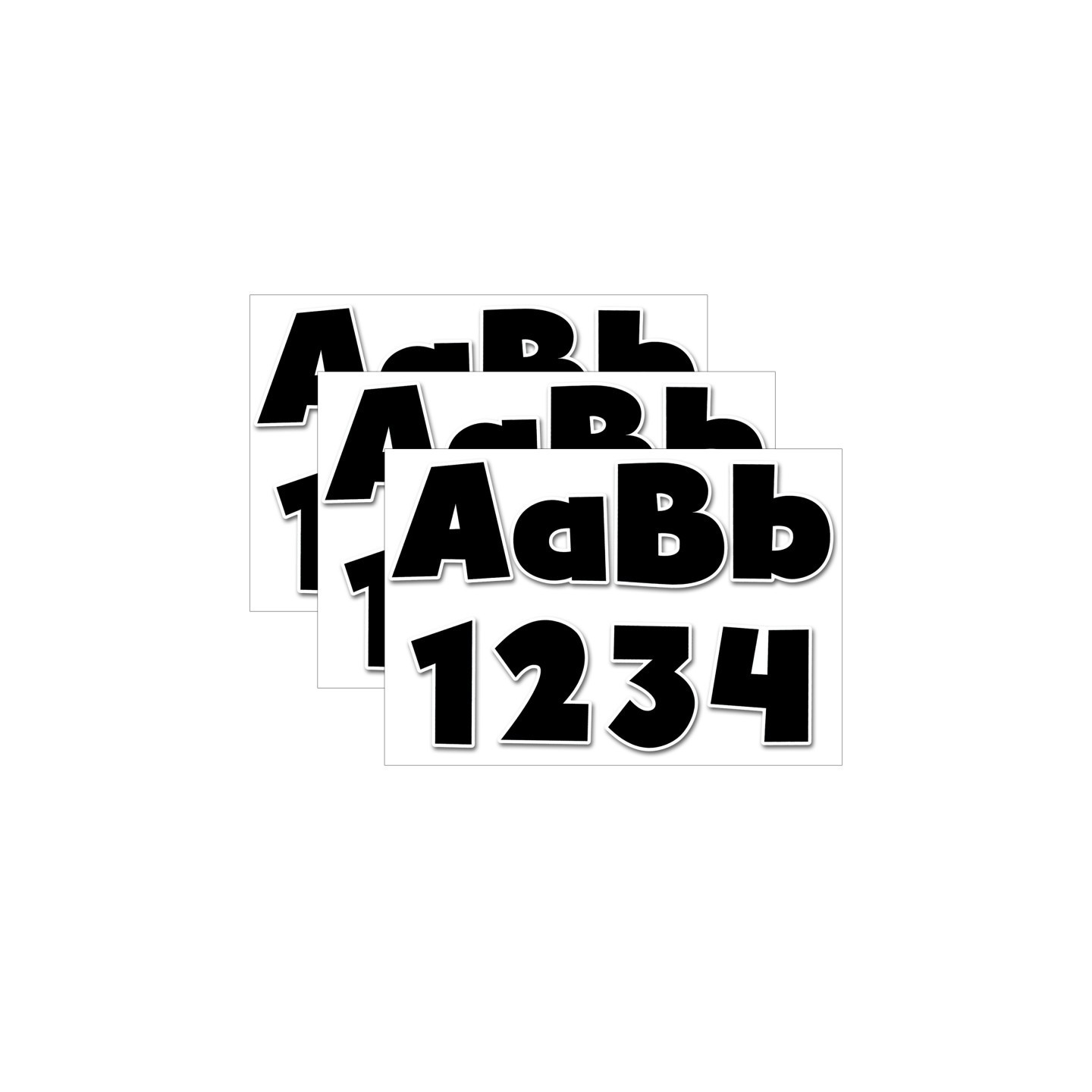 Creative Teaching Press® Bold Black 4" Designer Letters, 199 Per Pack, 3 Packs