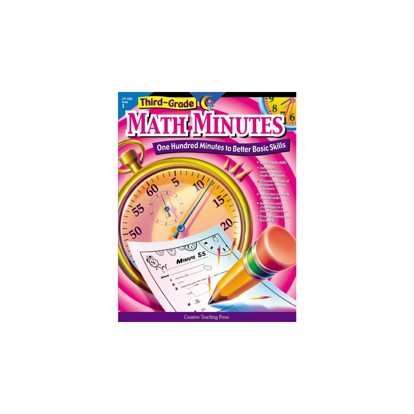 Creative Teaching Press® Math Minutes Book, Grade 3