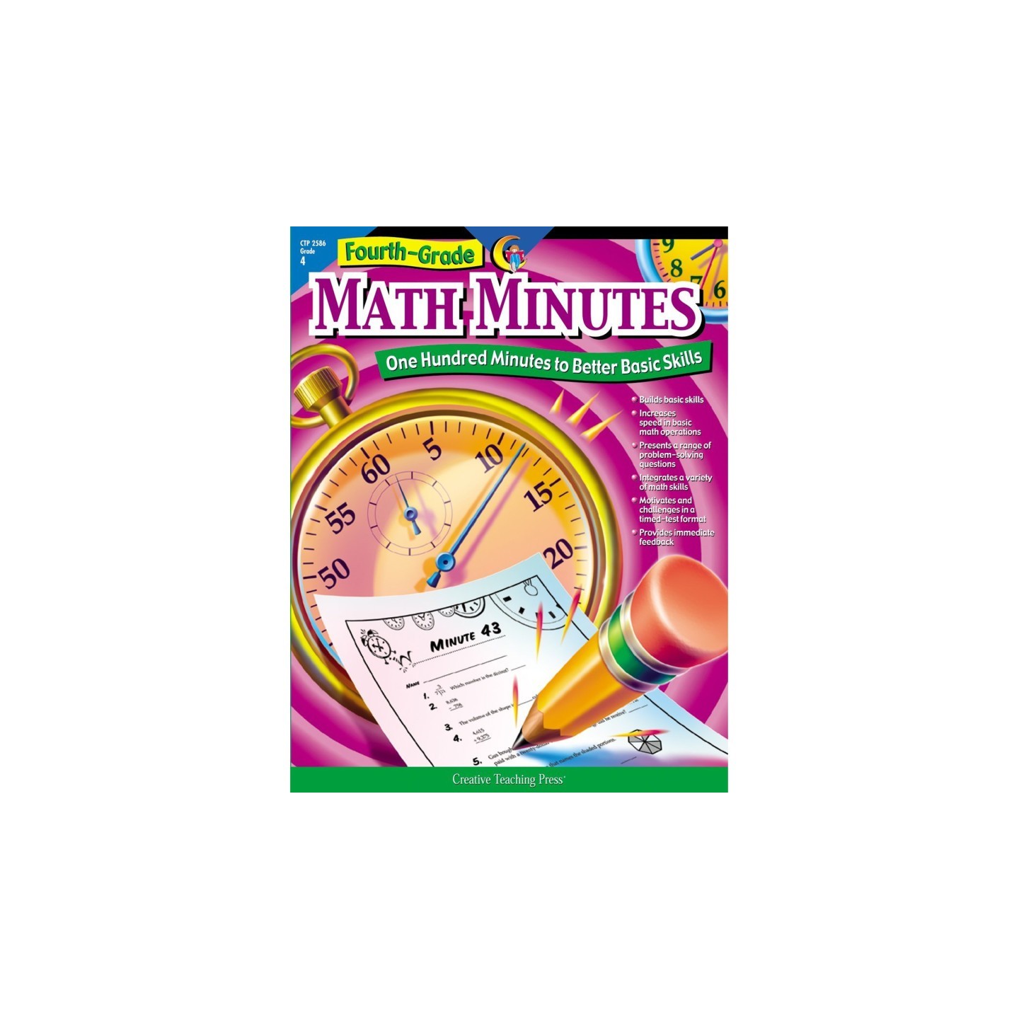 Creative Teaching Press® Fourth-Grade Math Minutes Book