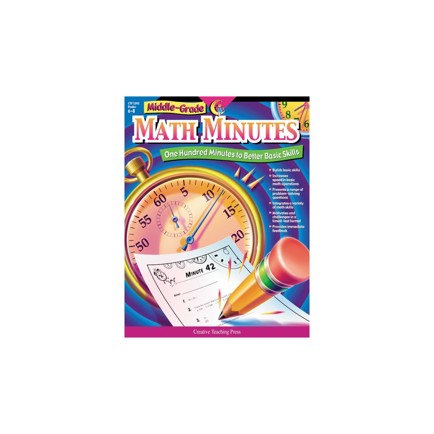 Creative Teaching Press® Middle-Grade Math Minutes Book