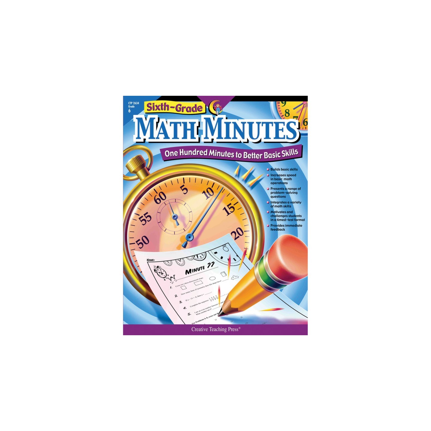 Creative Teaching Press® Math Minutes Book, Grade 6