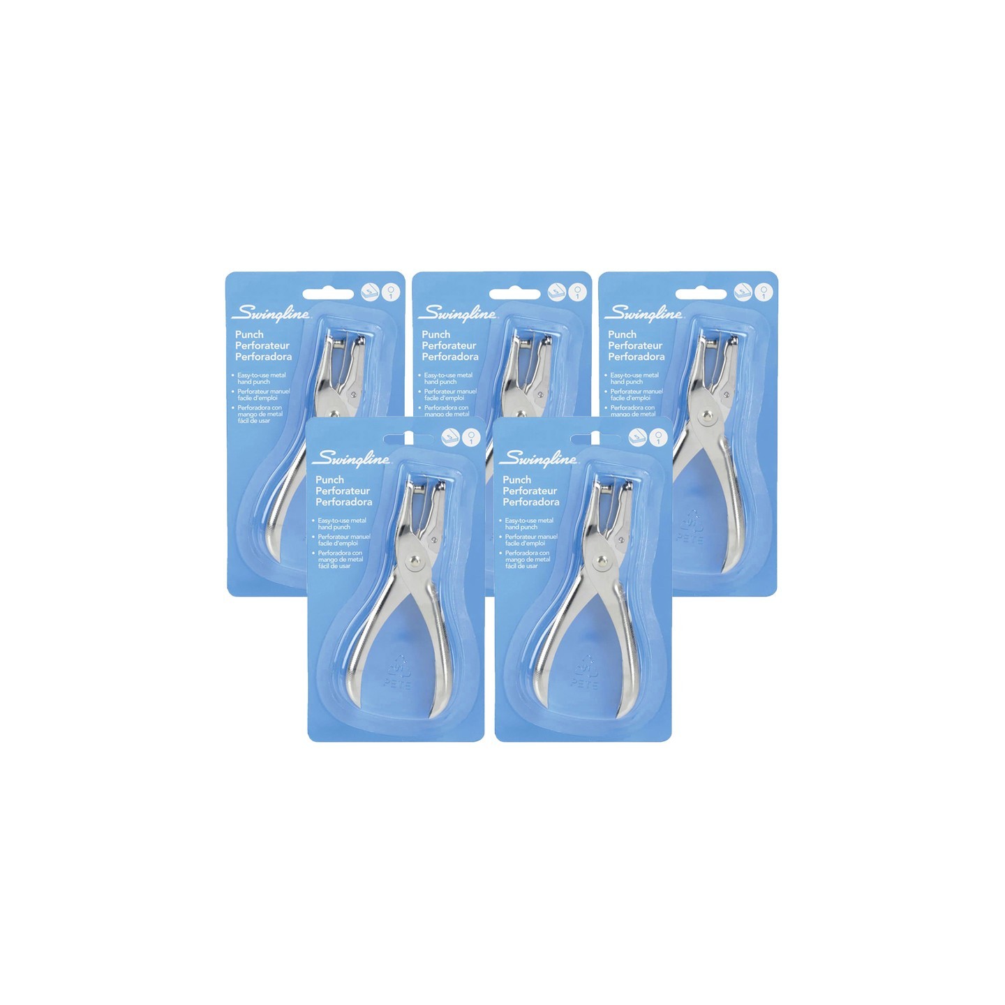 Swingline® One Hole Paper Punch, Pack of 5