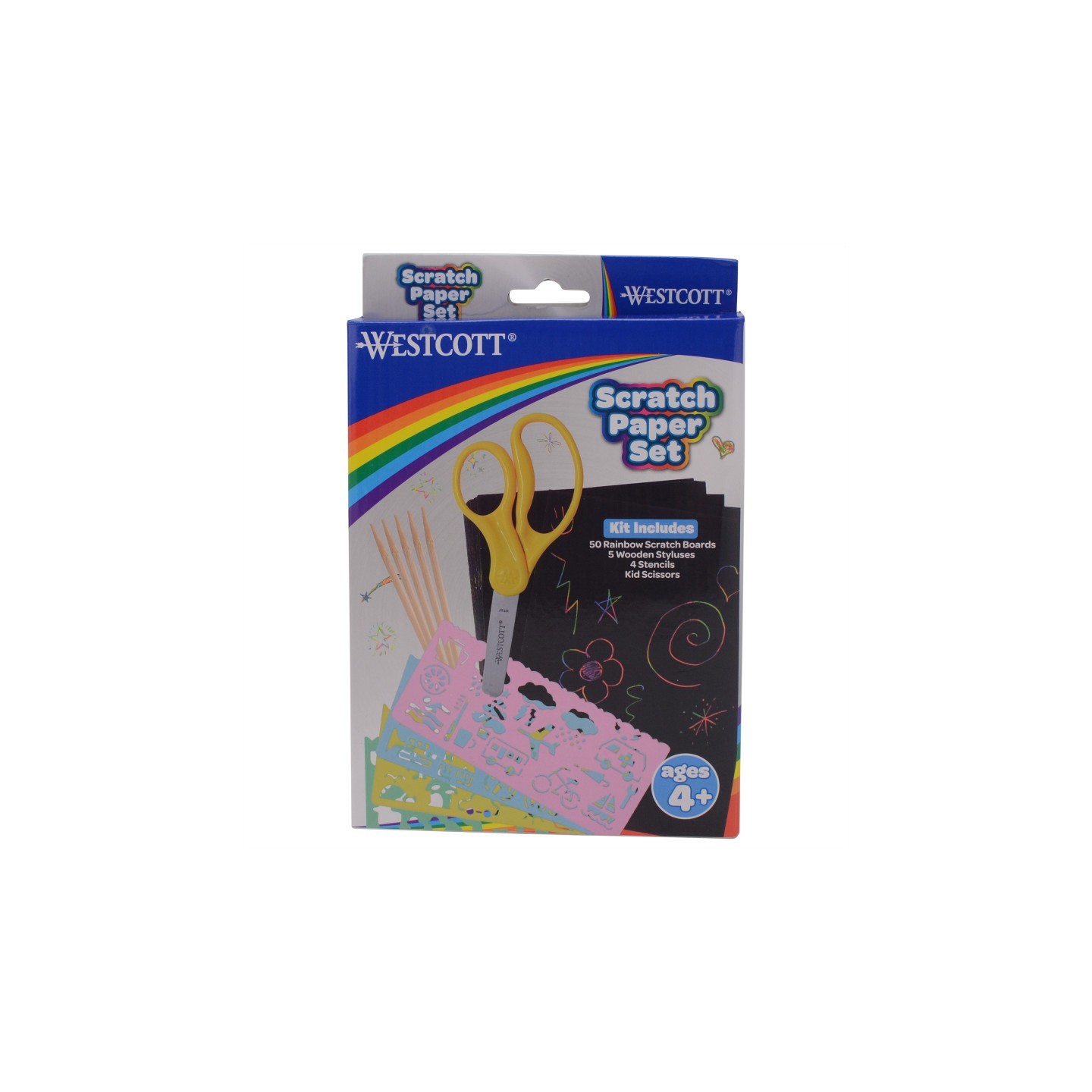Westcott® Rainbow Scratch Kit Craft Set