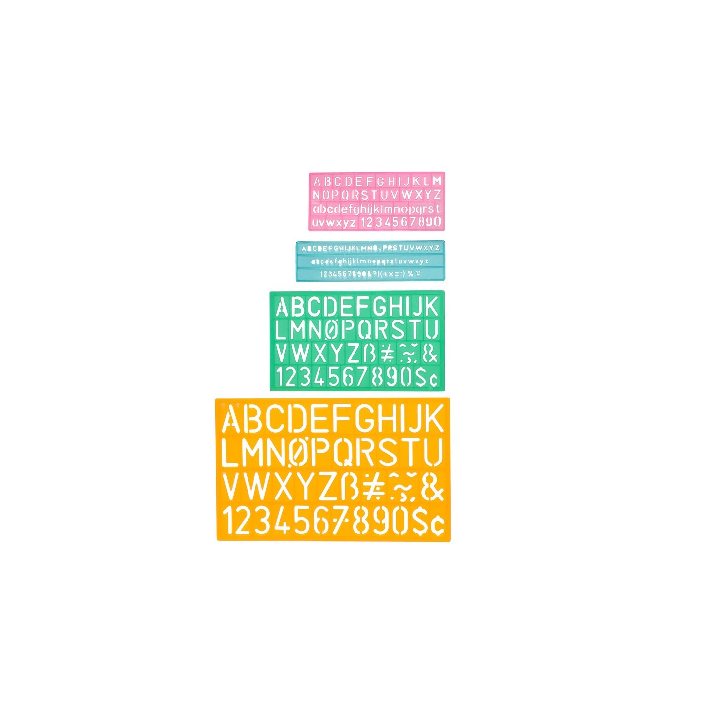 Westcott® Letter Stenciling Guides, 4-Piece Set