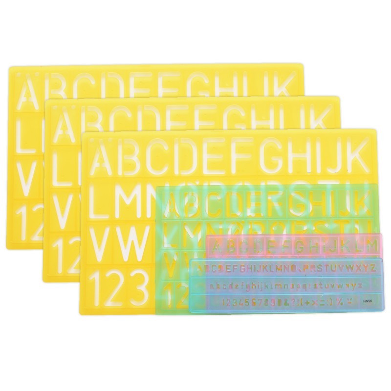 Westcott® Letter Stenciling Guides, 4 Per Set, 3 Sets