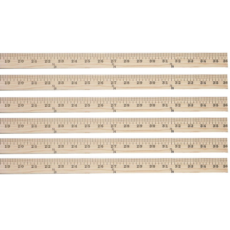 Westcott® Wood Yardstick, 36", Pack of 6