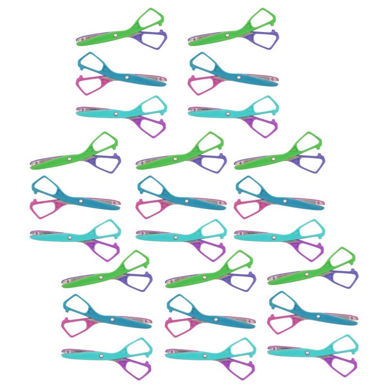 Westcott® Economy Plastic Safety Scissors, 5-1/2" Blunt, Assorted Colors (No Color Choice), Pack of 24