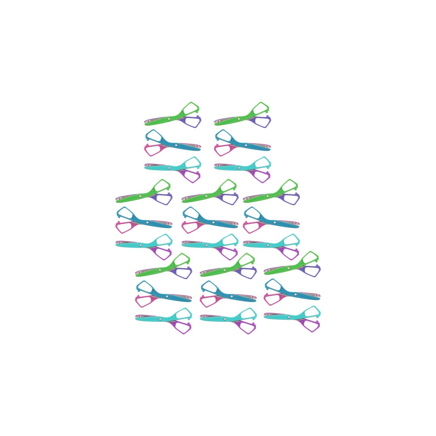 Westcott® Economy Plastic Safety Scissors, 5-1/2" Blunt, Assorted Colors, Pack of 24