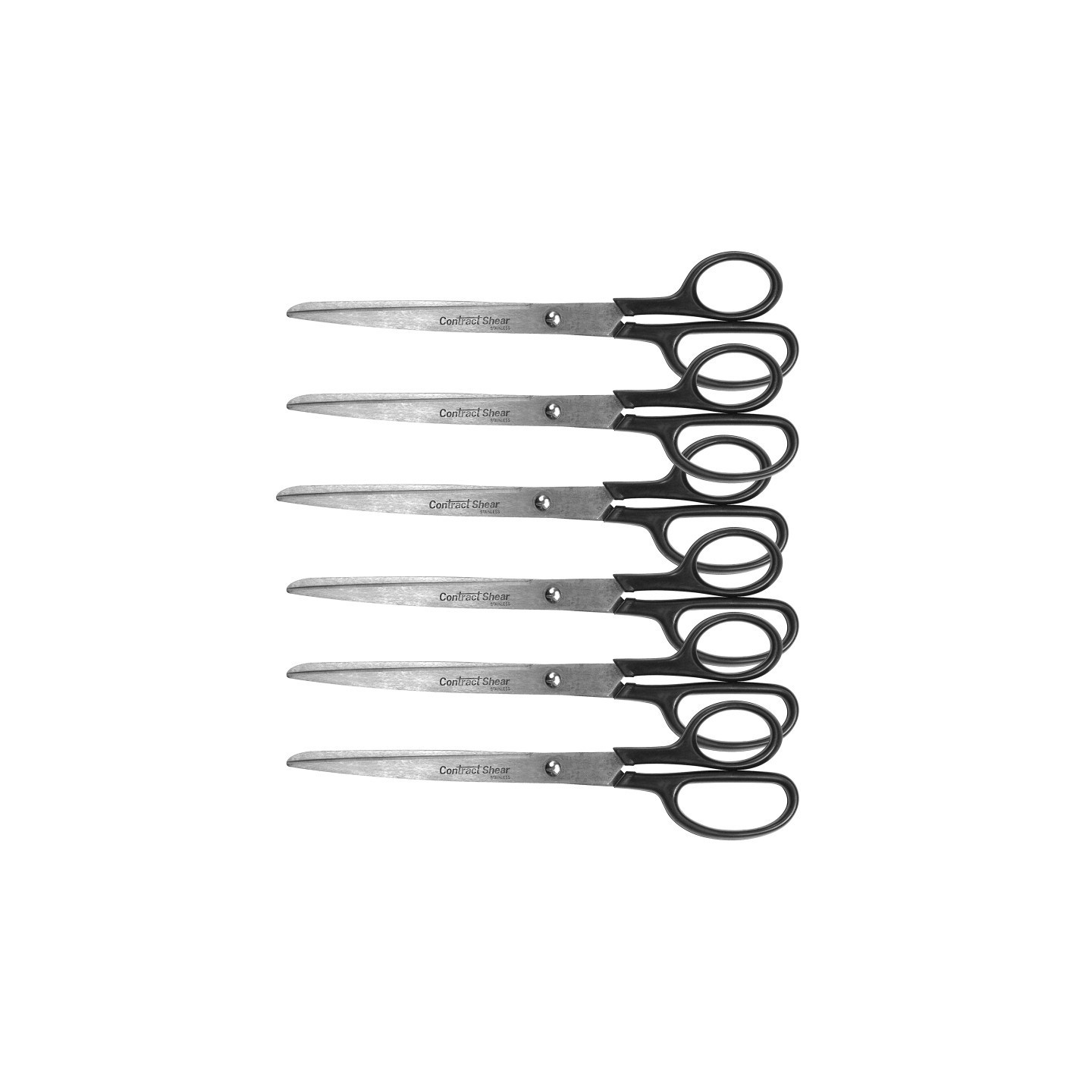 Westcott® Contract Stainless Steel Scissors 9", Black, Pack of 6