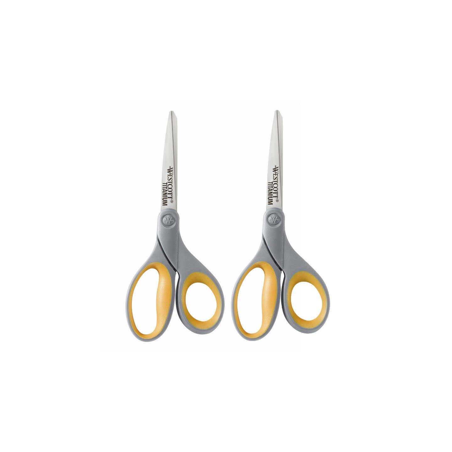 Westcott® Soft Handle Titanium Bonded Scissors, 8" Straight, Pack of 2