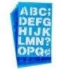 Westcott® LetterCraft Reusable Plastic Stencils, Full Alphabet & Numbers, Helvetica Bold Font, 3/4-Inch