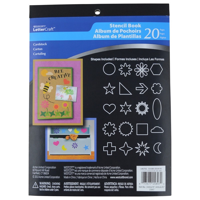 Westcott® LetterCraft Stencil 20-Page Book