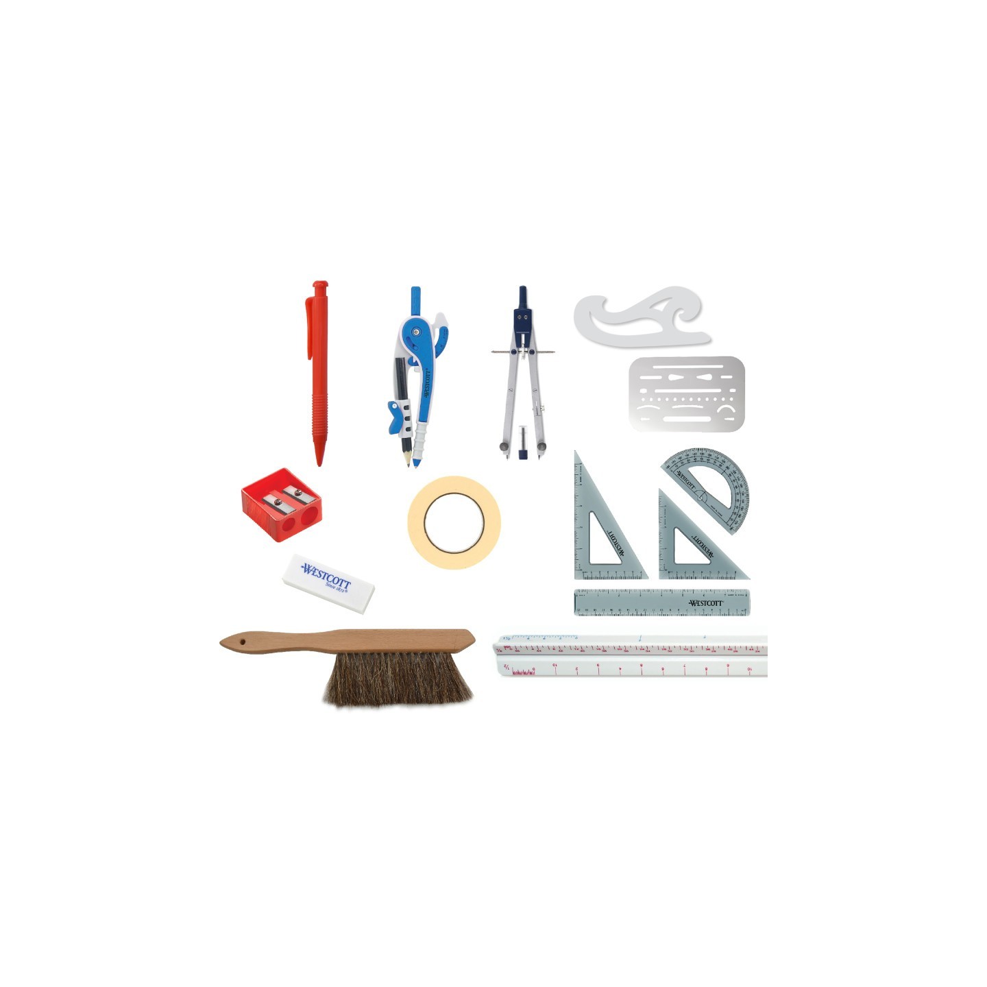 Westcott® 15-Piece Student Architectural Set