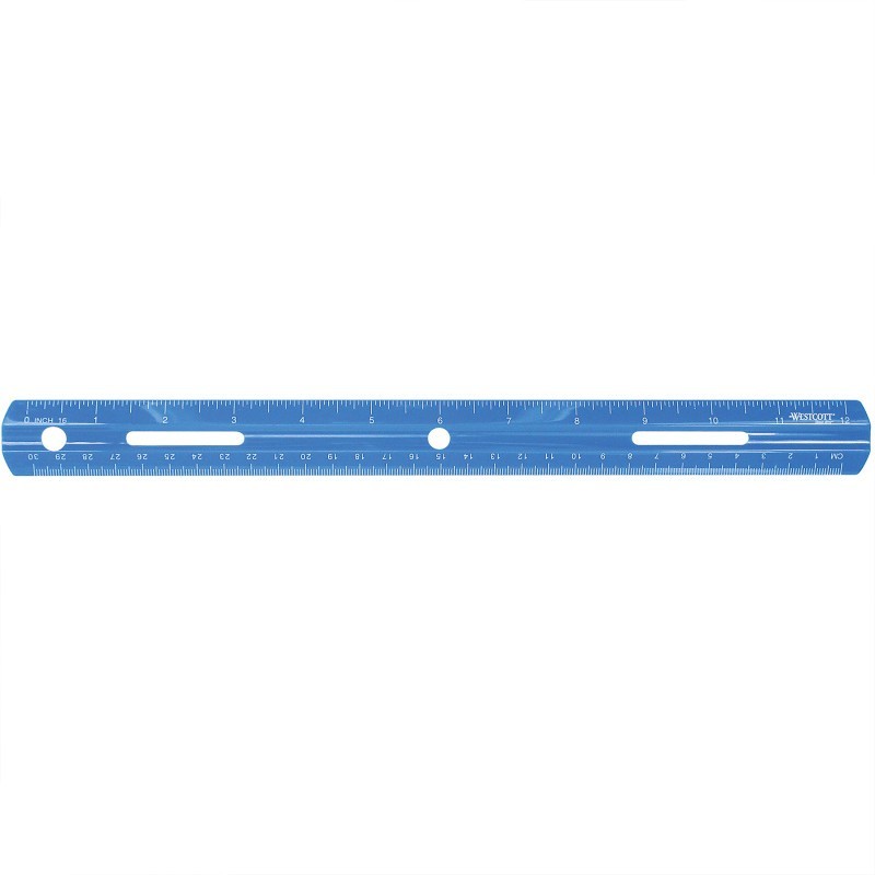 Westcott® Plastic Ruler, Standard/Metric, 12 in (30 Cm) Long, Asst Colors, 36 Pack