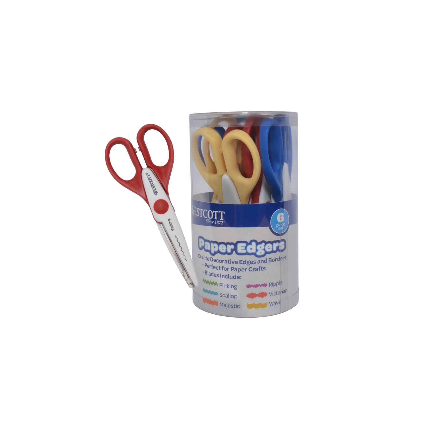 Westcott® Paper Edgers Scissors, Set of 6