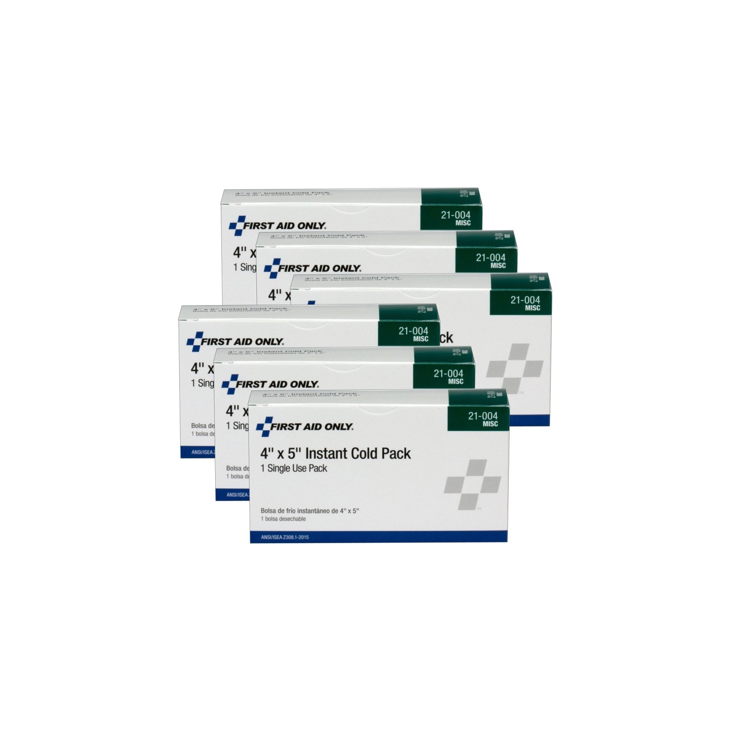 First Aid Only® Cold Pack, 4" x 5", Pack of 6