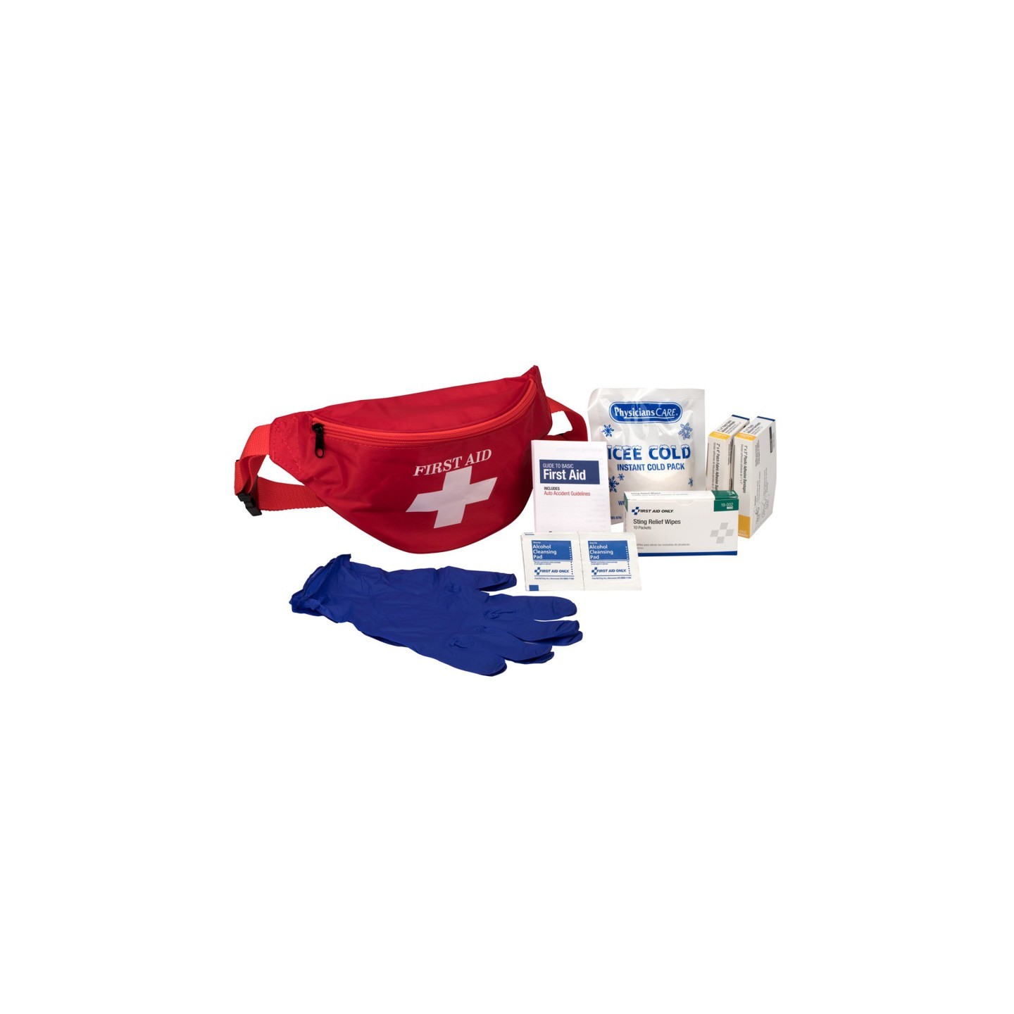 First Aid Only® First Aid Kit Fanny Pack, Fabric Case, 49 Pieces