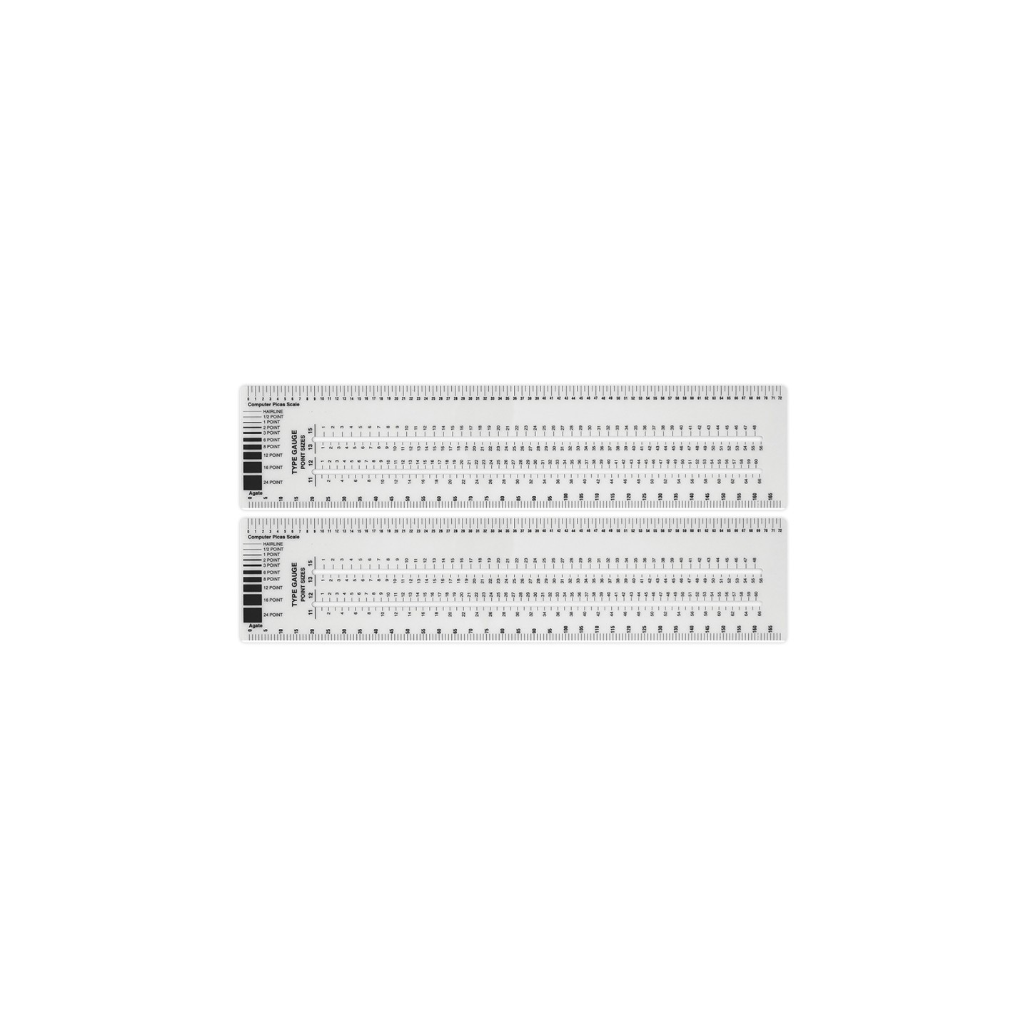 Westcott® Graphic Arts Ruler, 3" x 12", Pack of 2