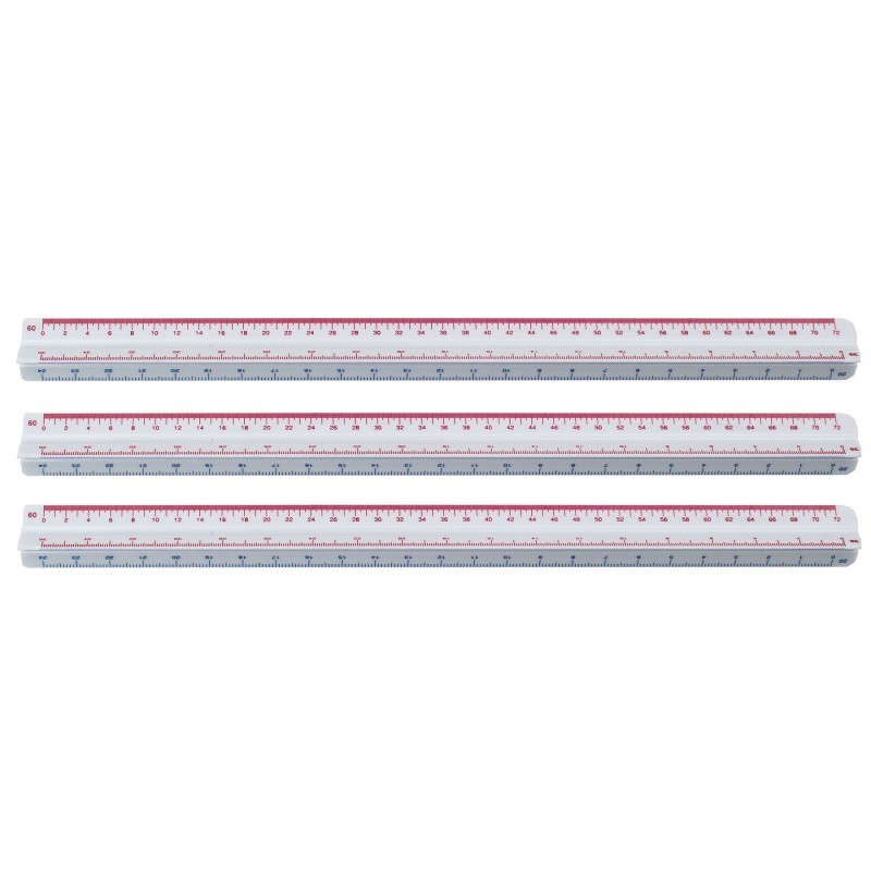 Westcott® 12" Engineering Scale, Pack of 3