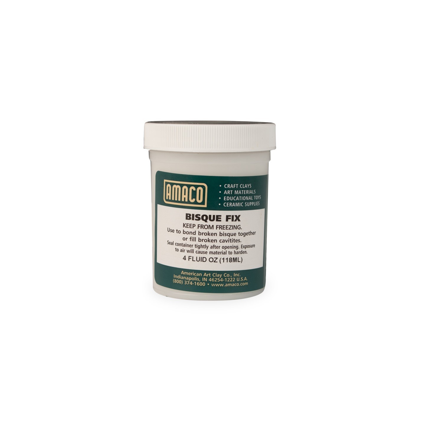 AMACO Bisque Fix, 4 oz, White