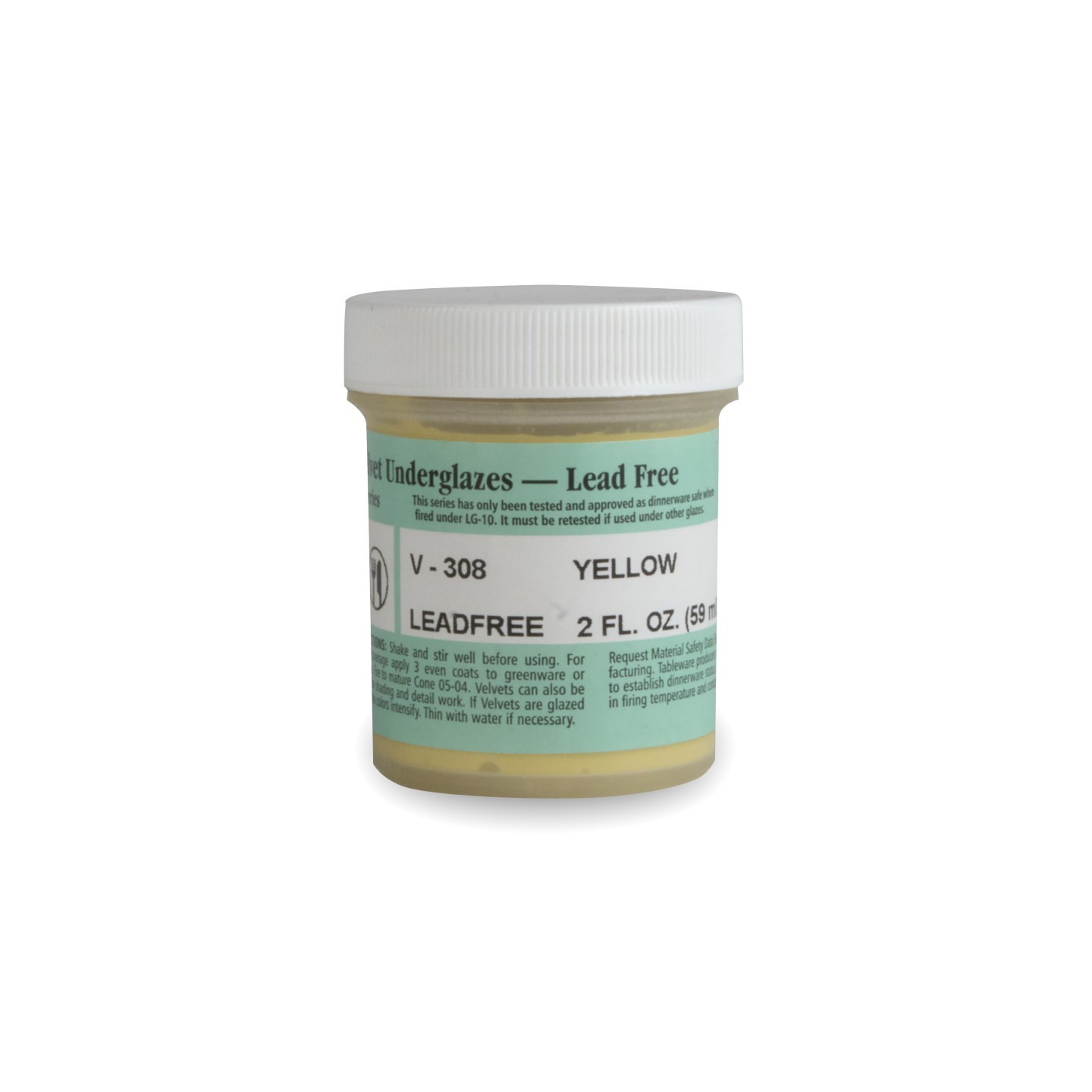 AMACO Velvet Underglaze, 2 oz, Yellow V-308