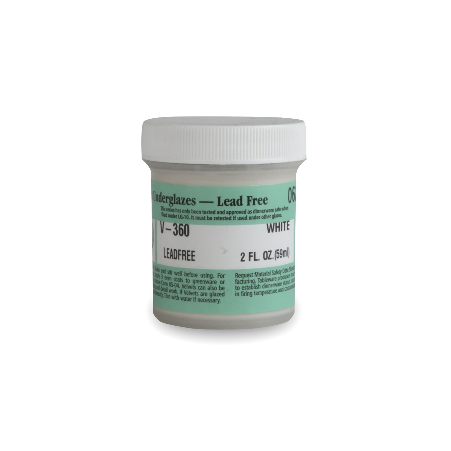 AMACO Velvet Underglaze, 2 oz, White V-360