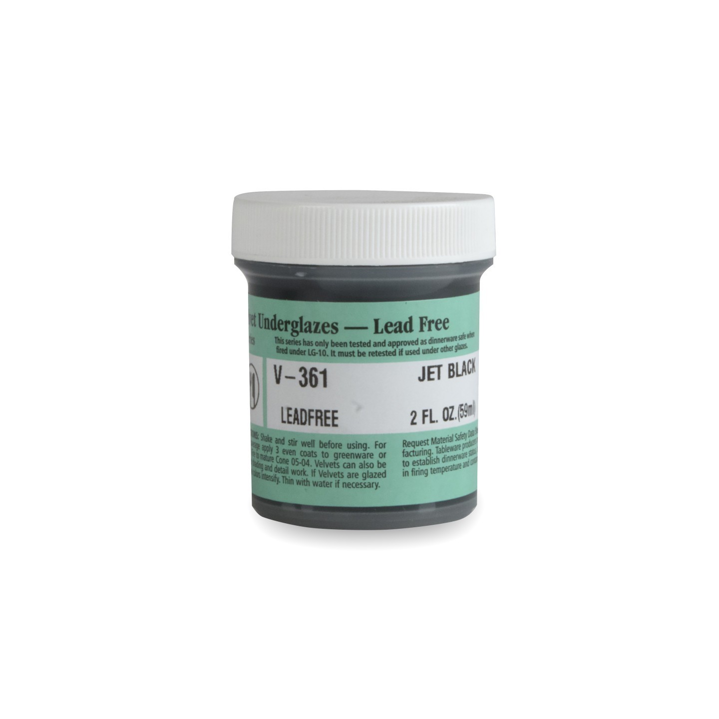AMACO Velvet Underglaze, 2 oz, Jet Black V-361