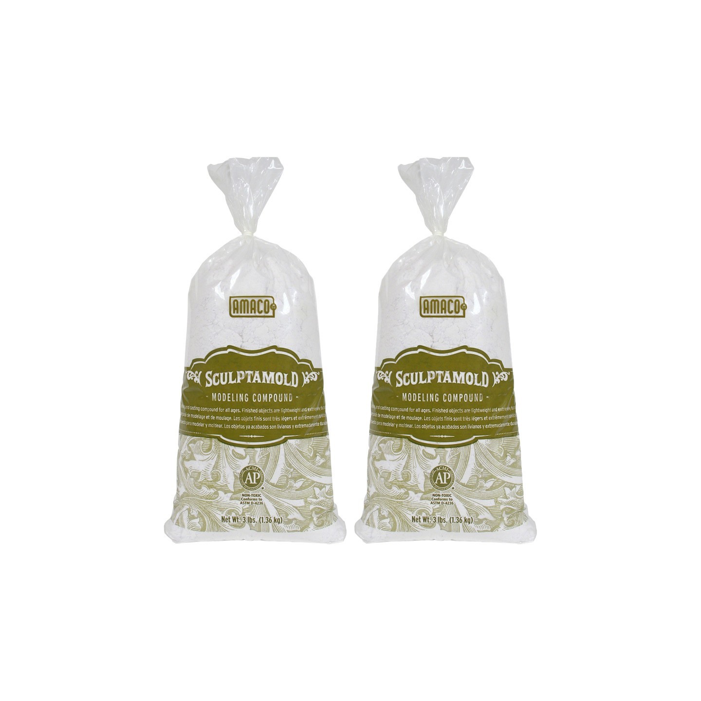 AMACO Sculptamold® Modeling Compound, 3 lbs. Per Bag, 2 Bags