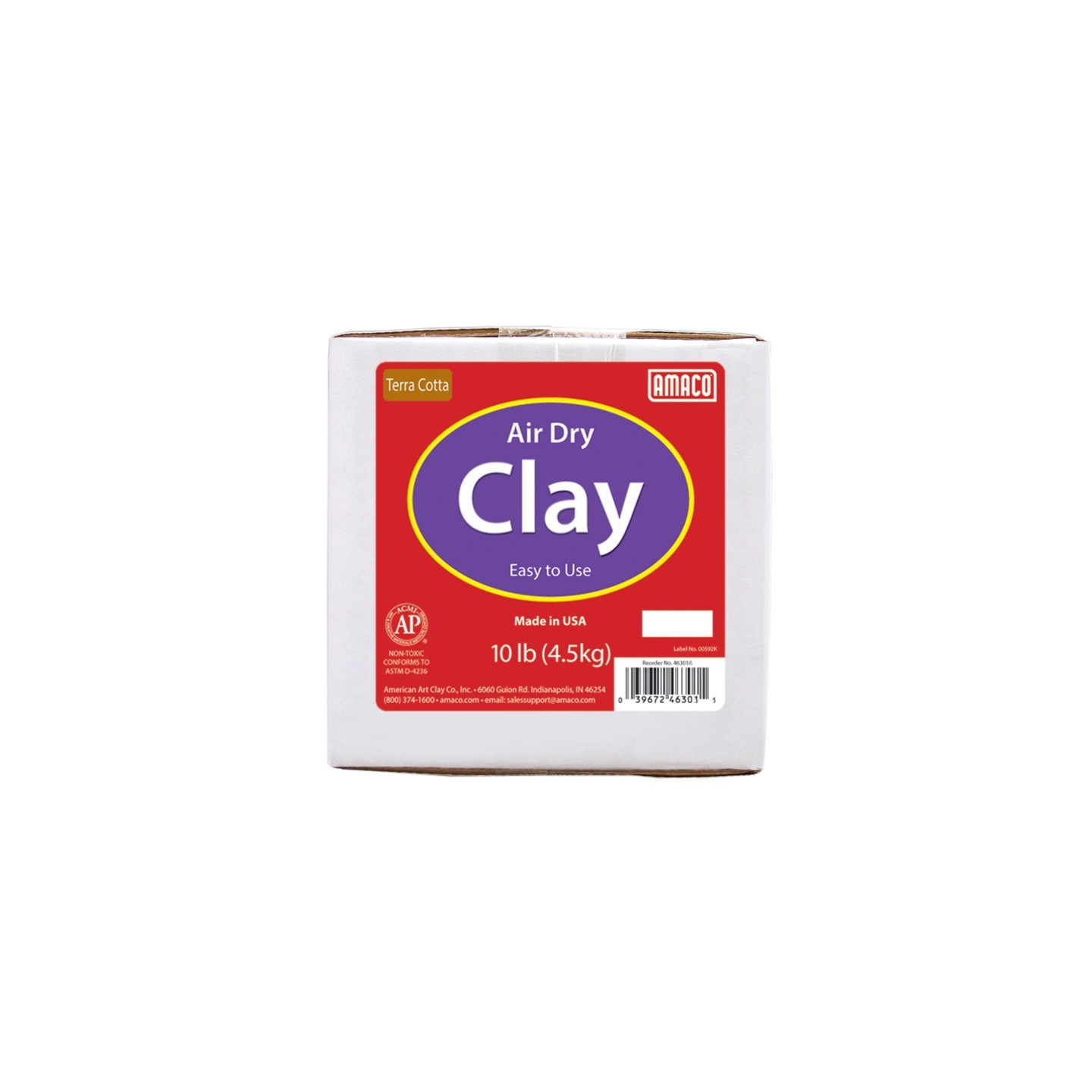 AMACO Air Dry Clay, Terra Cotta, 10 lbs.