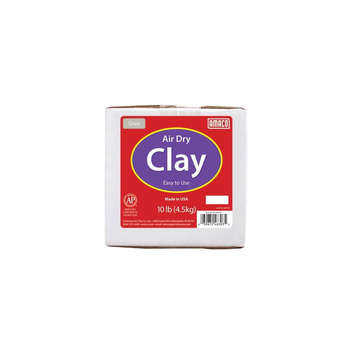 AMACO Air Dry Clay, Gray, 10 lbs.
