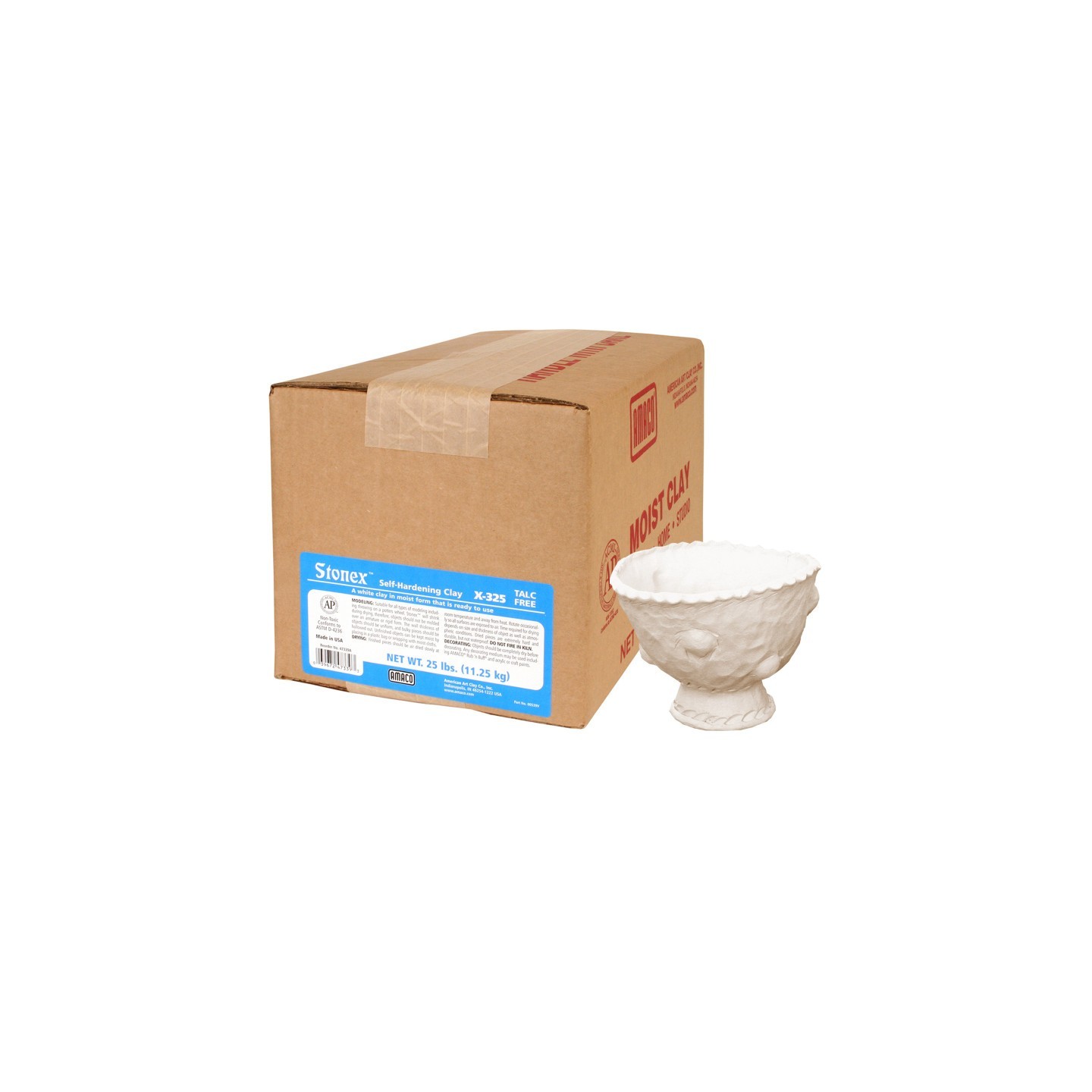 AMACO Stonex Self-Hardening Clay, 25 lbs.