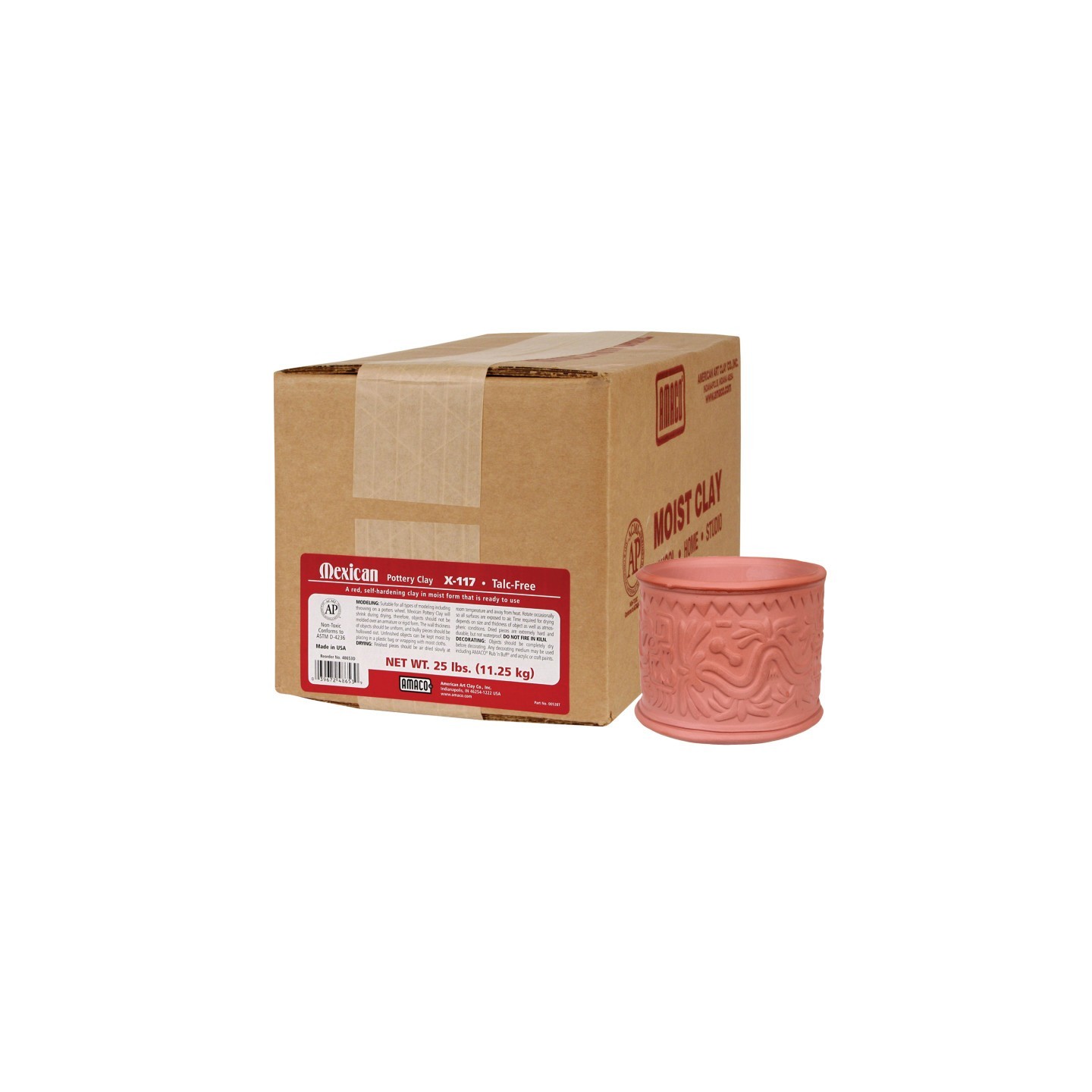AMACO Mexican Pottery™ Self-Hardening Clay, 25 lbs.