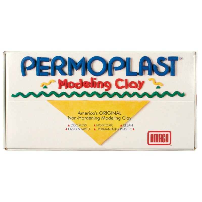 AMACO Permoplast Modeling Clay, Green, 1 lb.