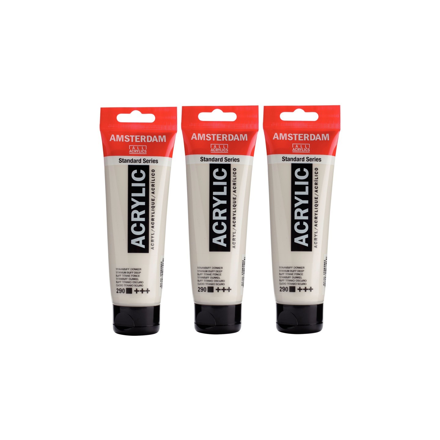 Amsterdam Standard Acrylic Paint, 120ml, Titan Buff Deep 290, Pack of 3