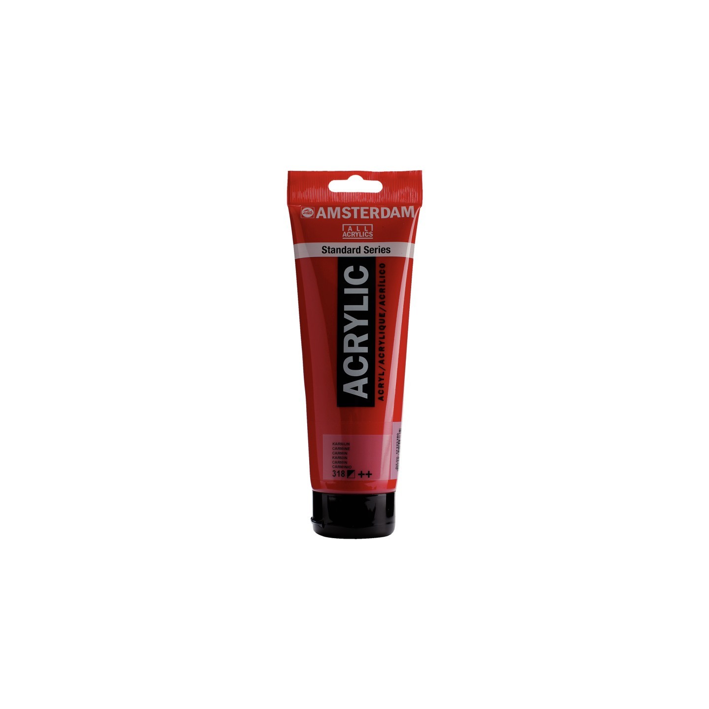 Amsterdam Standard Acrylic Paint Tube, 250 mL, Carmine 318