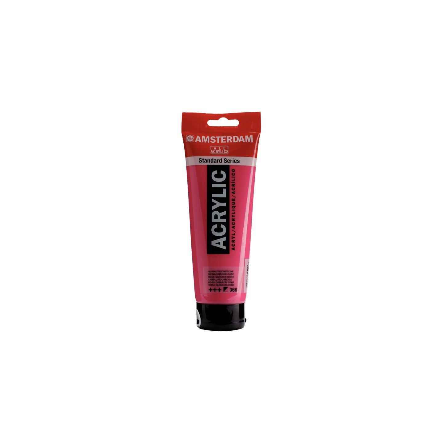 Amsterdam Standard Acrylic Paint Tube, 250 mL, Quinacridone Rose 366