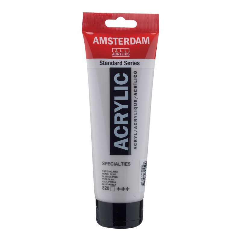Amsterdam Standard Acrylic Paint Tube, 250 mL, Pearl Blue 820