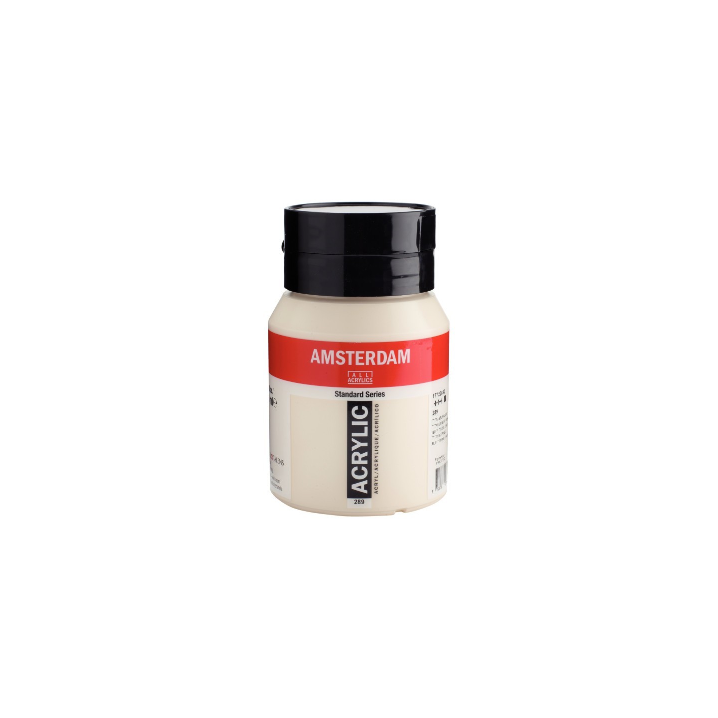 Amsterdam Standard Acrylic Paint Tube, 500 mL, Titanium Buff Light 289